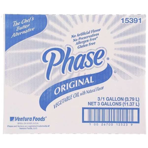 Phase Vegan Trans Fat Free Oil 1 gal., PK3, Phase, Mfr#: 15391PHA